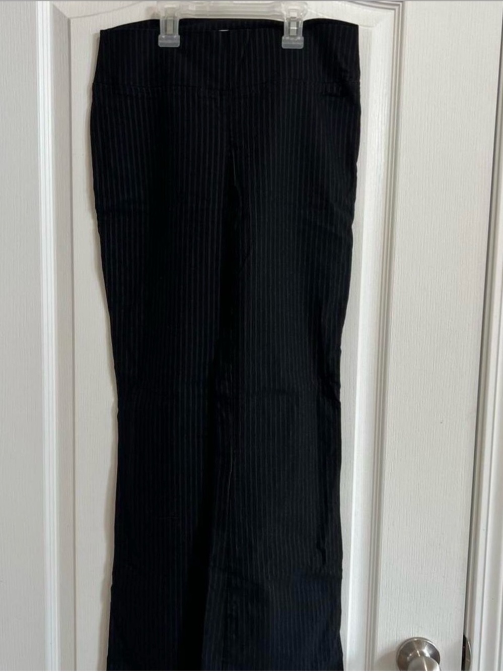 Classic Black Pinstripe Dress Pants
